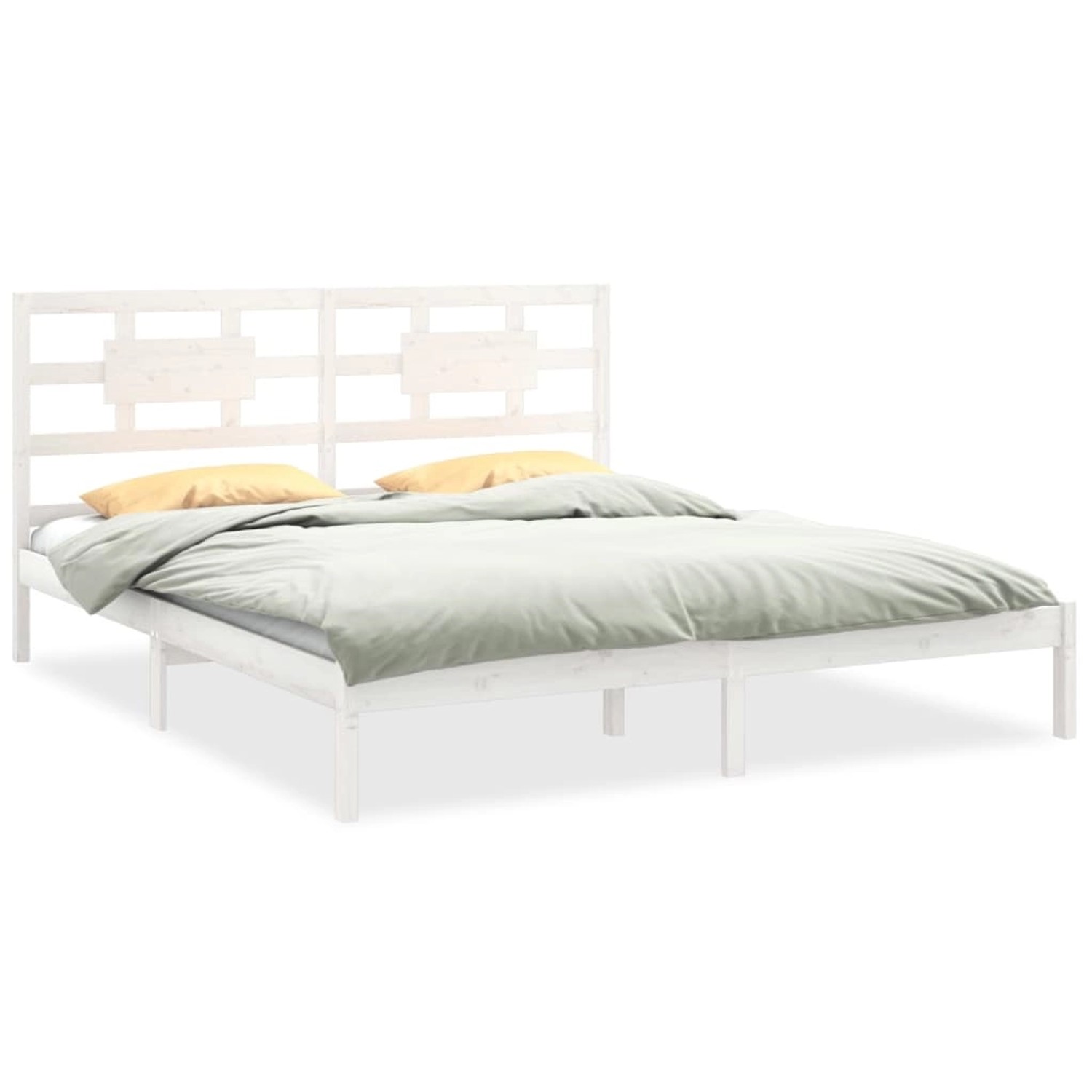 vidaXL Massivholzbett Weiß 160x200 cm1090975 günstig online kaufen