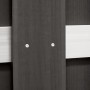 Detailansicht: Anthrazitfarbene WPC-Tür mit Aluminiumelementen für Sichtschutzzaun.