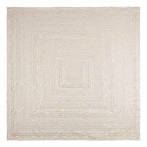 vidaXL Teppich ZIZUR Creme 240x240 cm Jute-Optik Indoor und Outdoor 4010369