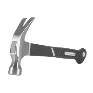 STAHLWERK Klauenhammer, 570g, mit Carbon-Stahl Kopf und TPR Griff. Zimmermannshammer für Handwerk.