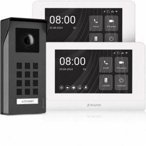 Balter Entri M Video Türklingel mit App Komplettset für Einfamilienhaus mit 2x 7 Zoll Monitor Aufputz
