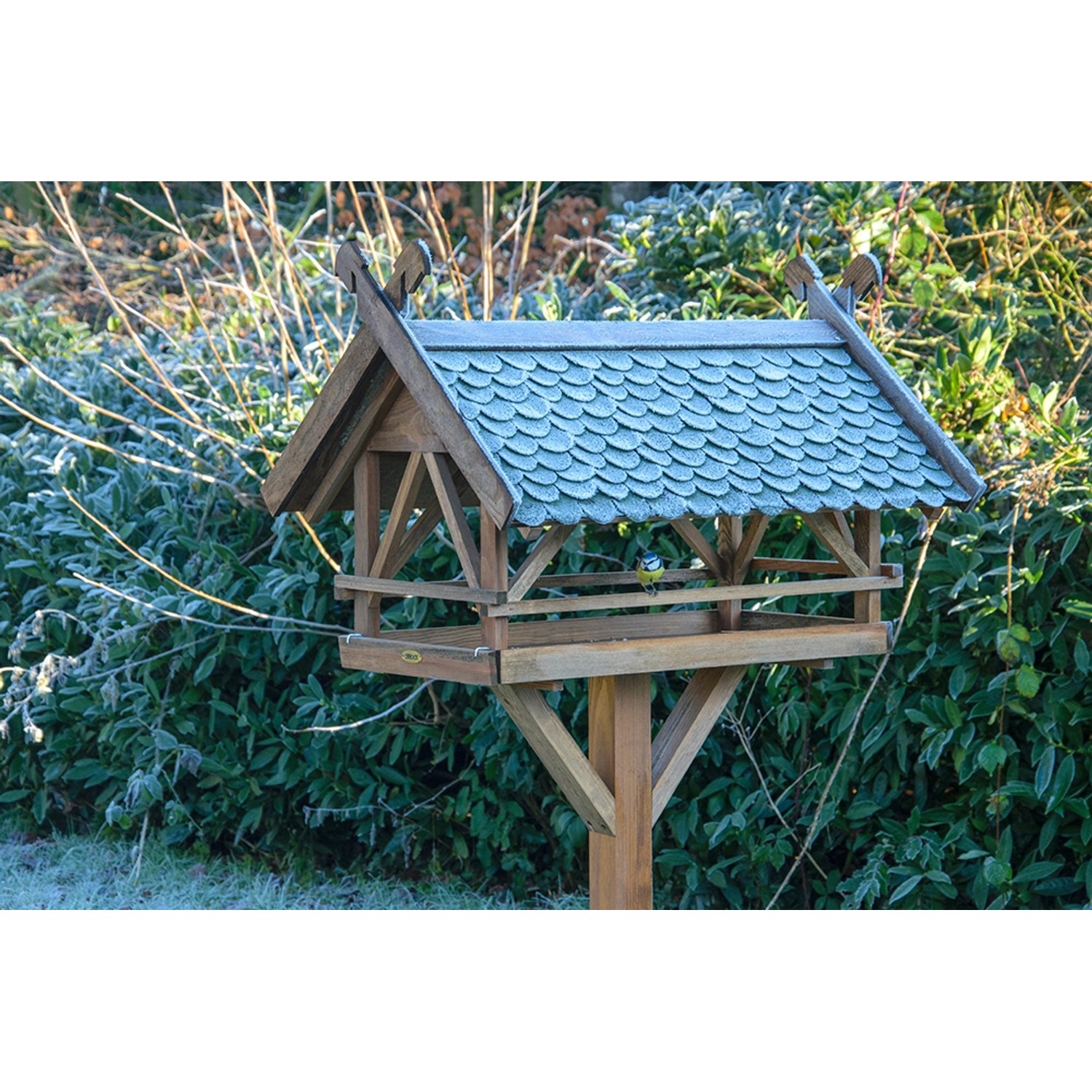 Dobar Vogelhaus Westfalen mit Futterhaus 78 cm x 62 cm x 58 cm Kiefer