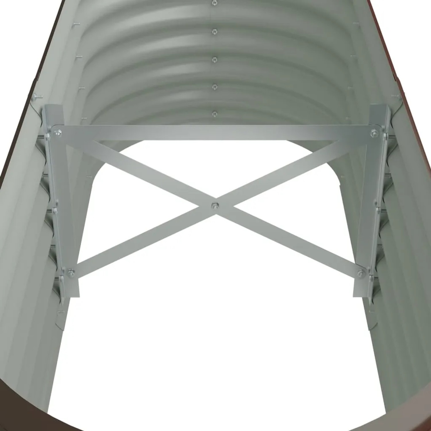 VidaXL Pflanzkübel Aus Pulverbeschichtetem Stahl – 40x40x36 Cm, Braun, Wetterfest, Für Garten, Balkon & Terrasse