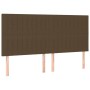 vidaXL Boxspringbett mit dunkelbraunem Stoffkopfteil, 180x200 cm.