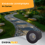 ENOVALITE LED Gartenstrahler 6er Set beleuchtet Gartenweg mit warmweißem Licht.