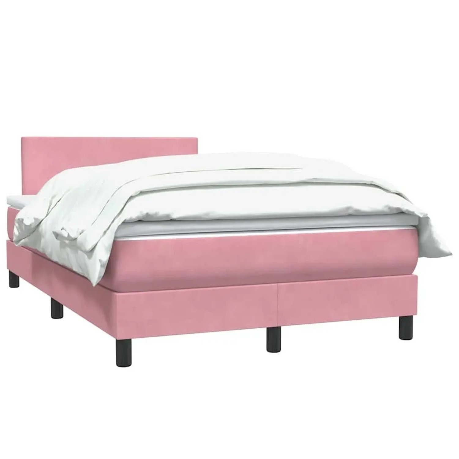 vidaXL Boxspringbett mit Matratze Rosa 120x220 cm Samt 3316064 günstig online kaufen