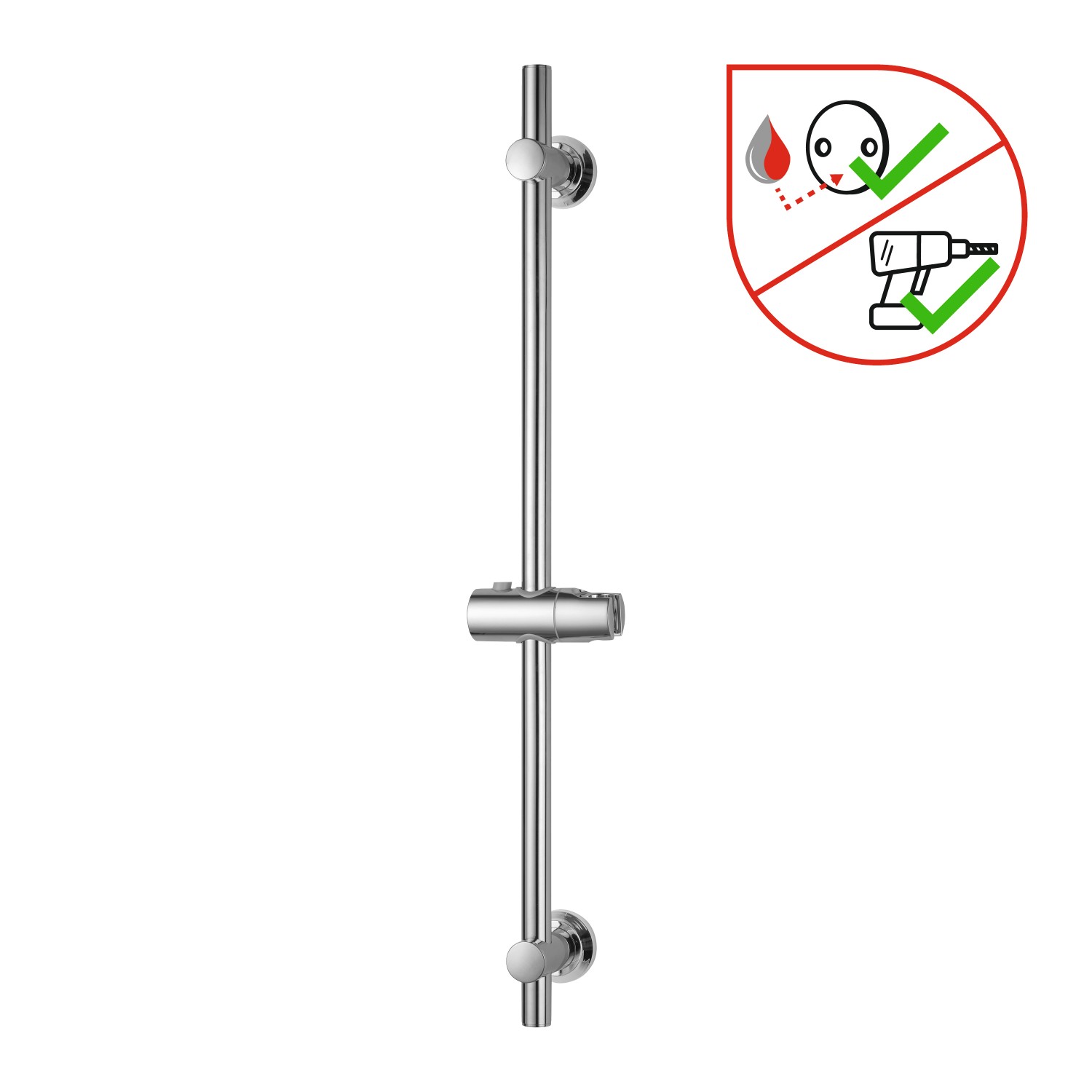 baliv Brausestange DST-70.20, 70,5 cm Verchromt