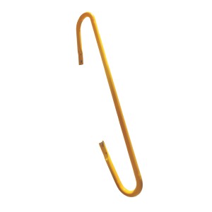 Gelber Minka Sicherheitshandlauf aus Stahl für Innentreppen.