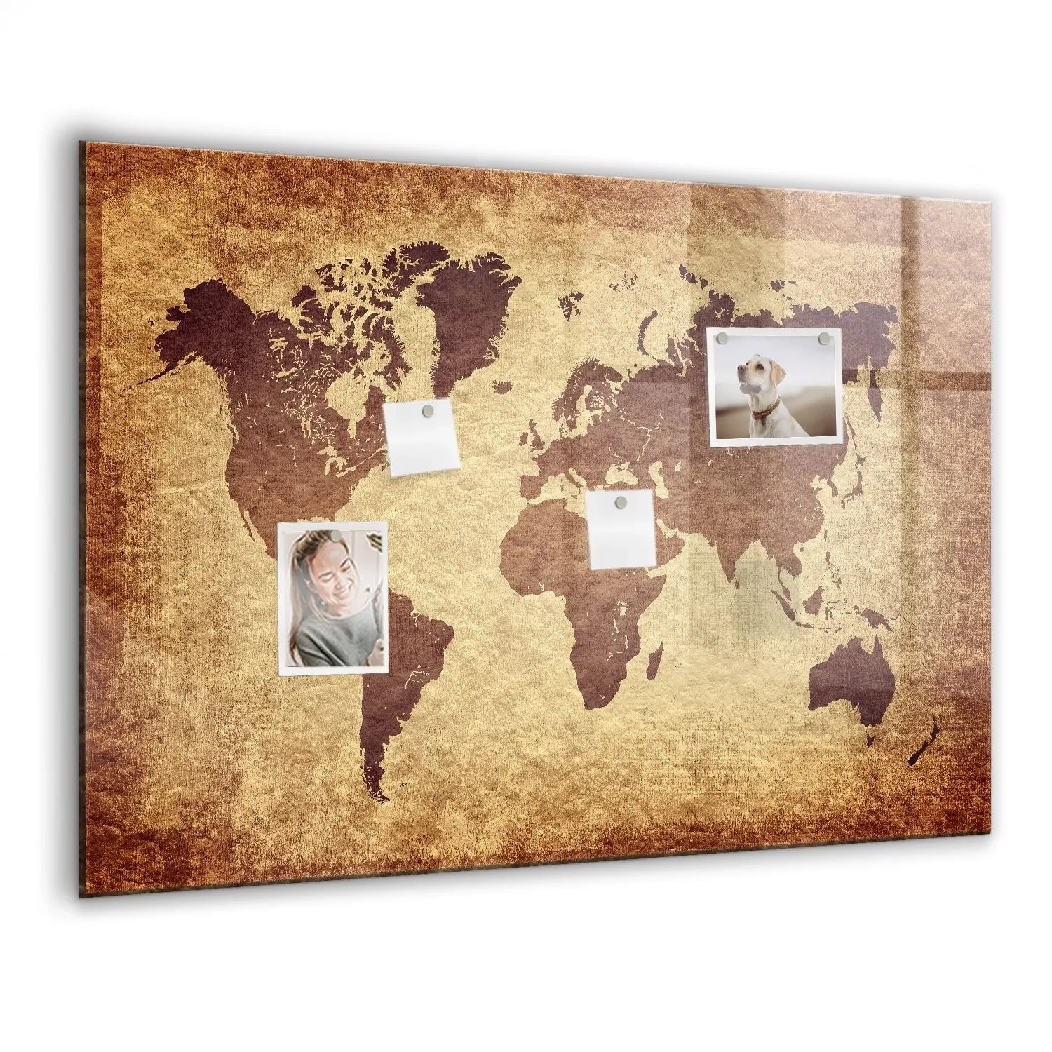 Tulup Magnettafel Aus Glas Karte Der Alten Welt 100x70 cm Whiteboard Magnetisch Glas Weißer Marker Magnettafel Modern Gl...