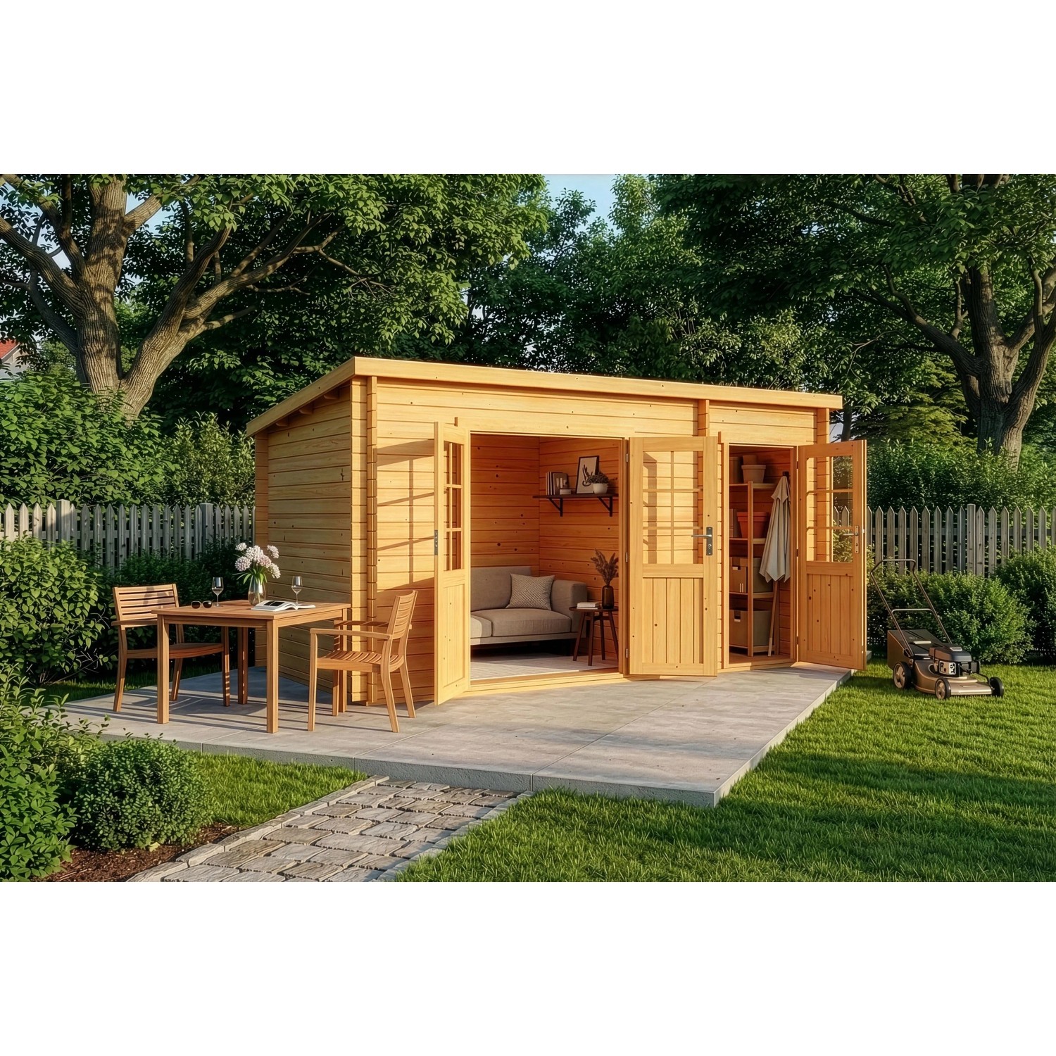Alpholz Gartenhaus Maria-28 450 x 250 cm imprägniert kaufen bei OBI