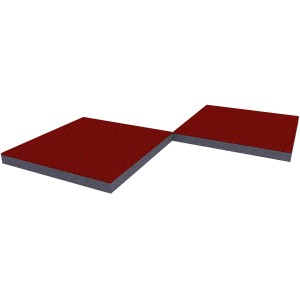 Winnetoo Fallschutzmatte, 4,5 cm stark, rot, für Gartenspielgeräte. Reduziert die Verletzungsgefahr.