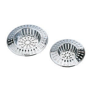 Wenko Abfluss-Sieb 2er Set aus Chrom für Spülen, zum Auffangen von Küchenresten.