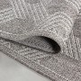 Ayyildiz Outdoor-Teppich Aruba grau, 60x100 cm, mit modernem geometrischen Muster.