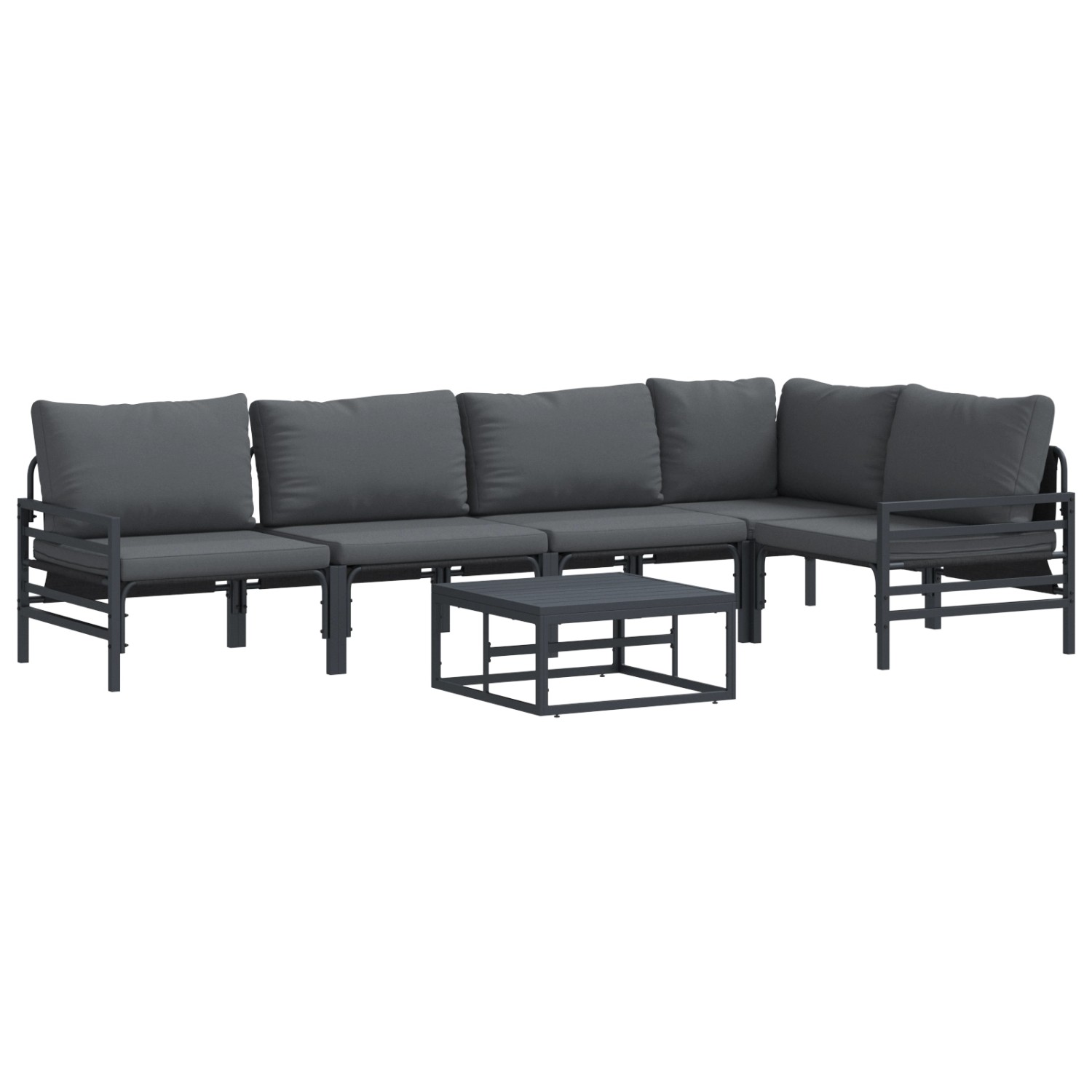 vidaXL Garten-Sofa-Set 6-Tlg Anthrazit Stahl 3378989 günstig online kaufen