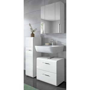 Inn.Furn Badmöbel Set 3-teilig 105 cm in Weiß Hochglanz Cover