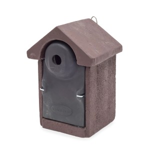 CJ Nistkasten Bilbao aus FSC®-Holzbeton, braun, für Kohlmeisen und andere Meisenarten.