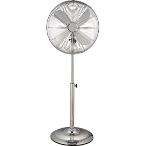 Chromfarbener Standventilator SV 45-40 mit Ø 40 cm für eine angenehme Luftzirkulation.