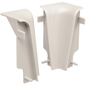 Living by Haro Innenecken, 2 Stück, weiß, für Laminat und Parkett-Sockelleisten.