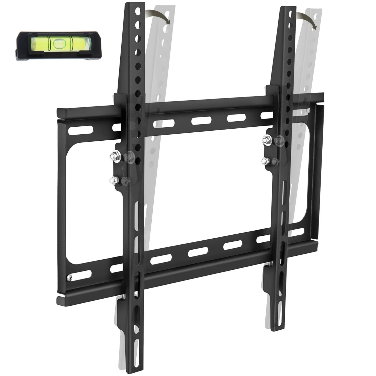 Tectake Tv Wandhalterung  Für 26   75 Zoll  66   191 cm  Max  Vesa 400 x 400  45 x 40 x 2 50 cm Schwarz