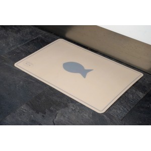 Beige Heim Banbury Platzdeckchen für Katzen mit Fischmotiv, 45x30 cm.