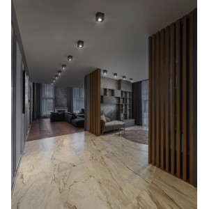 Moderne Ledvance 1-flammige Spots in Schwarz, 8 cm, im Wohnraum.