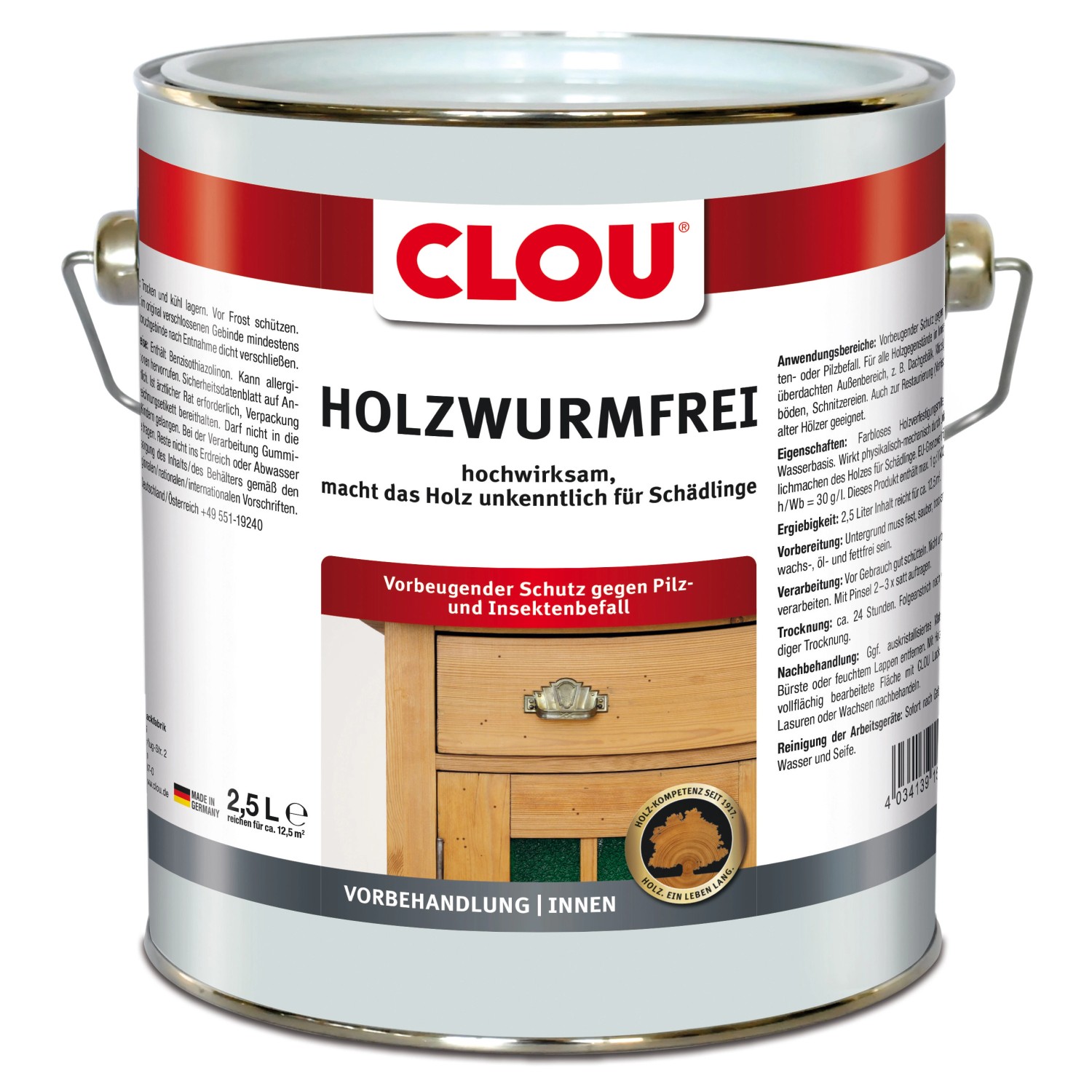 Clou Holzwurm-Frei 2,5 l Farblos
