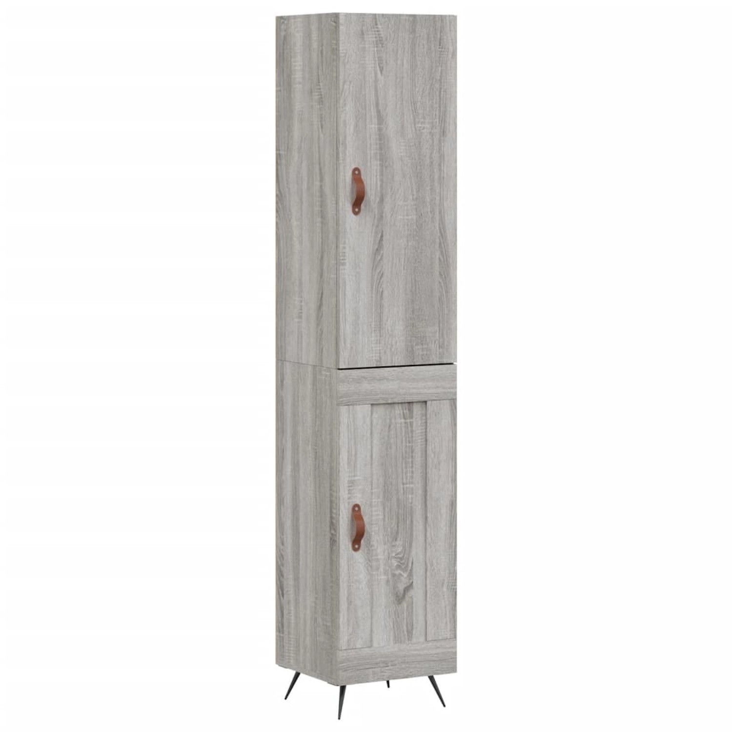 vidaXL Highboard Grau Sonoma 34,5x34x180 cm Holzwerkstoff 3199087 günstig online kaufen