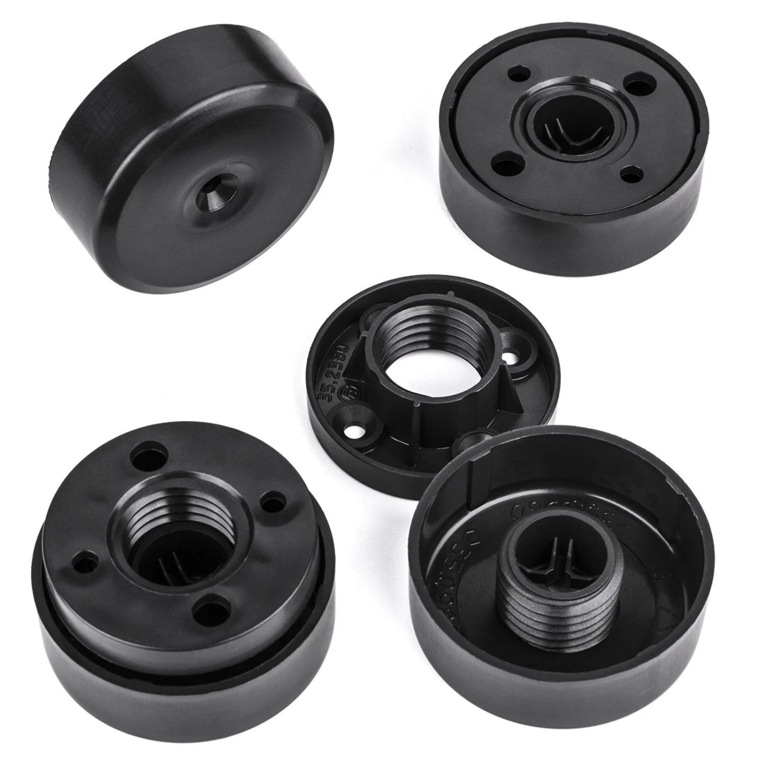 SOTECH 4er SET Möbelfüße GOLF III Verstellbar Schwarz