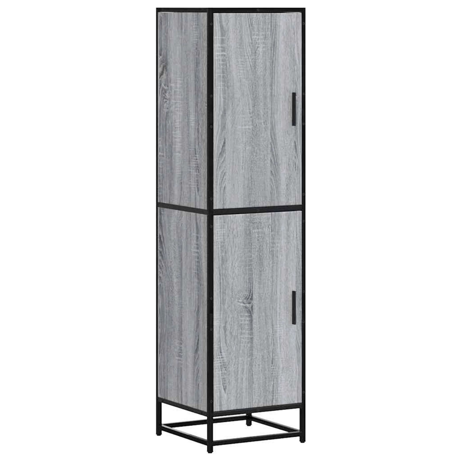 vidaXL Highboard Grau Sonoma 35,5x35x139 cm Holzwerkstoff und Metall 849057 günstig online kaufen