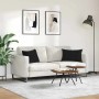 Zwei schwarze Sofakissen aus Cordstoff 60x40 cm auf einem Sofa. Kissen & Kissenbezüge von vidaXL.
