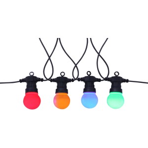 Globo LED-Lichterkette Nirvana, 7,5 m, mit bunten LED-Lampen für Außen-Dekoration.