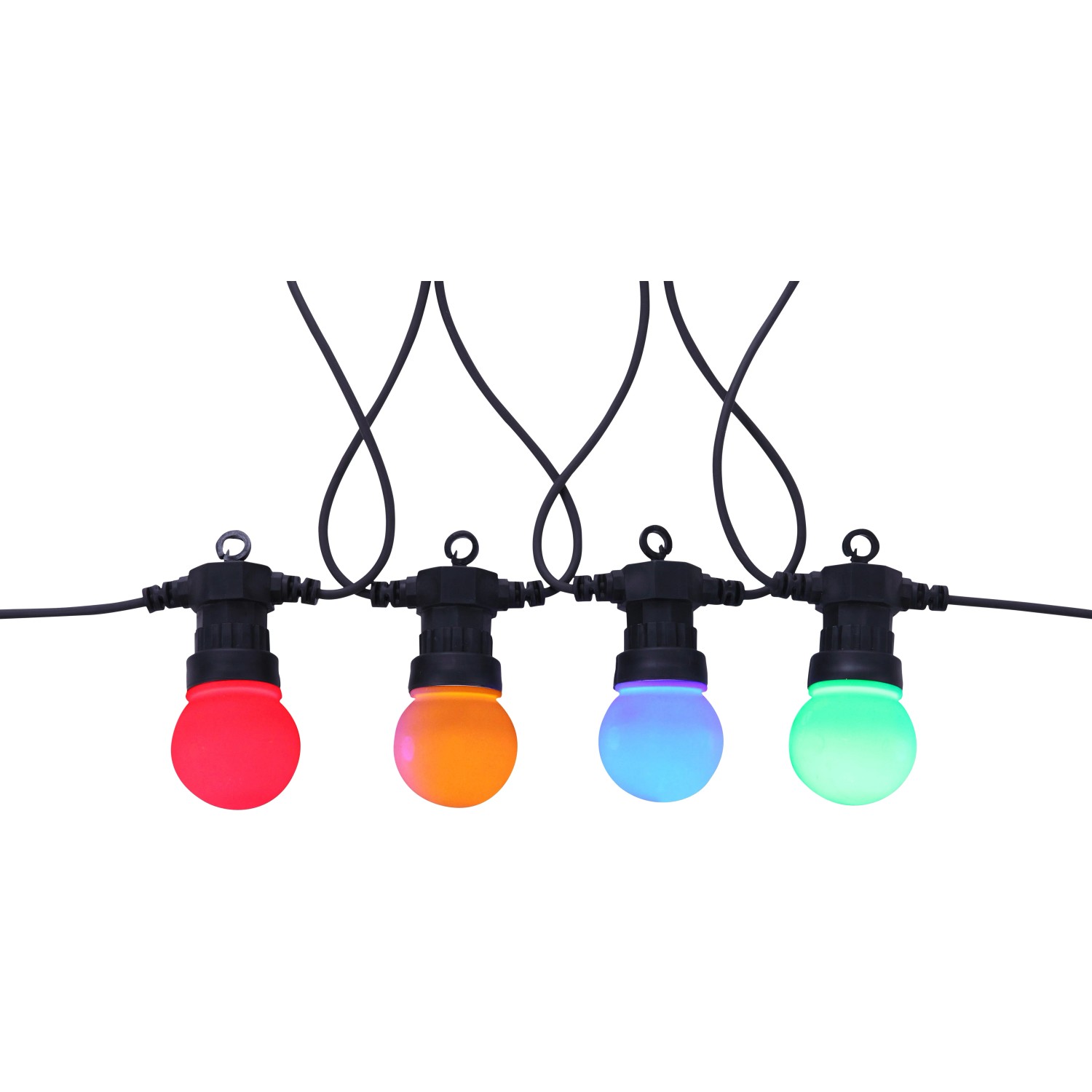 Globo LED-Lichterkette Nirvana, 7,5 m, mit bunten LED-Lampen für Außen-Dekoration.