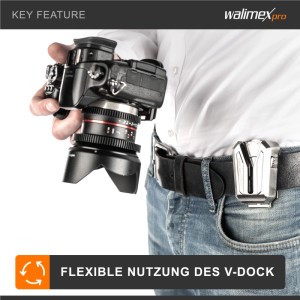 Walimex Pro V-Dock Argus Für Kamera Gürtel Tragegurt Kameraholster Bis 5 Kg