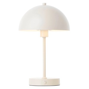 Beige mokebo LED Akku Tischleuchte im Flowerpot Stil, dimmbar.