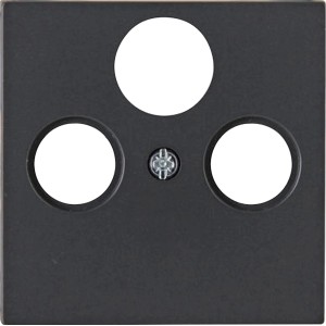 Kopp Antennenabdeckung 3-fach Athenis Anthrazit für Antennendosen.