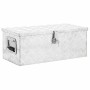 DELUKE Aluminiumbox Mit Deckel Abschließbar Alubox Deichselbox Alu Anhängerbox Werkzeugkiste Transportbox Metallkiste 70x31x27cm Silber