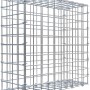 Leere Gabiona C-Ring-Gabione, 50x50x20cm, Maschenweite 5x5cm, aus verzinktem Draht.
