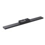 Schwarze Lucande LED Deckenlampe Leicy mit Leselampe, dimmbar, aus Metall.