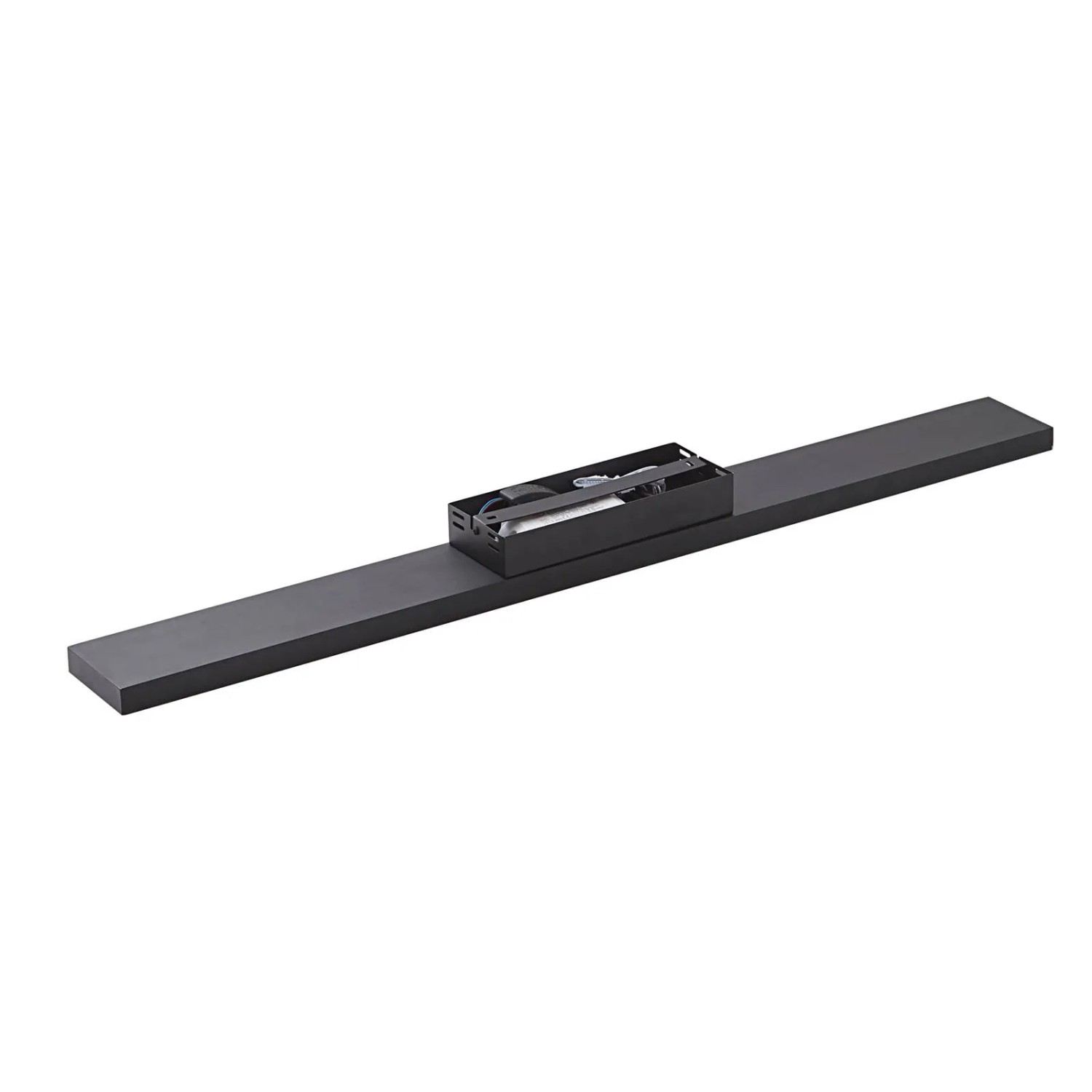 Schwarze Lucande LED Deckenlampe Leicy mit Leselampe, dimmbar, aus Metall.