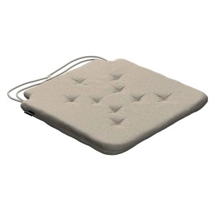 Dekoria Stuhlkissen Christoph, grau-beige, mit Bindebändern, 42x41x3,5 cm. Sitzkissen für Stühle.