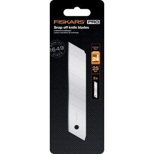Fiskars CarbonMax Ersatzklingen, 25 mm, 5 Stück für Abbrechklingenmesser.