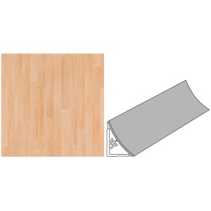 Wandabschlussleiste Buche Parkett, 300x3 cm, für Arbeitsplatten