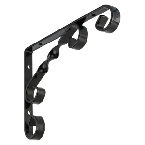 Schwarze OBI Konsole Uranos, 130x180mm, für Regalböden und Wandregale.