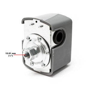 Wiltec Druckschalter SK-2 für Hauswasserwerk und Pumpen, Detailansicht.