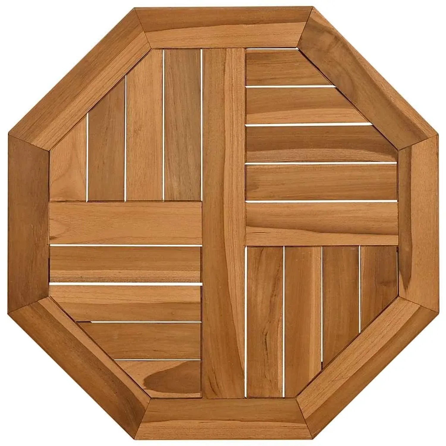 vidaXL Tischplatte 50x50x2,5 cm Achteckig Massivholz Teak 366663