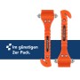 2er Set First Aid Only Notfallhammer mit Gurtschneider, neonorange.