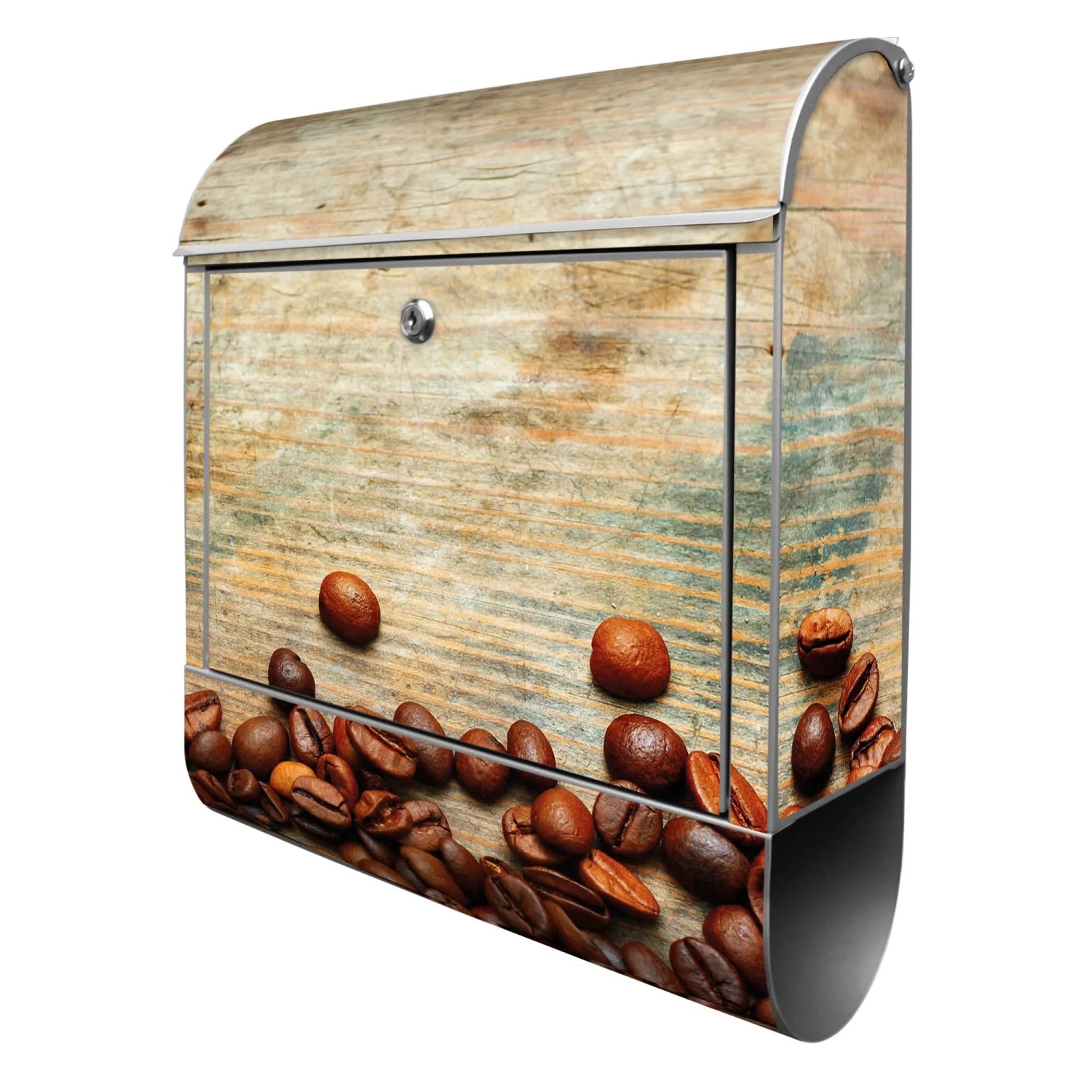 Banjado Design Briefkasten Silber Pulverbeschichtet 39x47x14cm 2 Schlüssel günstig online kaufen