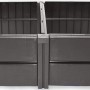 KHW Hochbeet Demeter L, anthrazit, 158x82x31cm, aus wetterfestem Kunststoff.