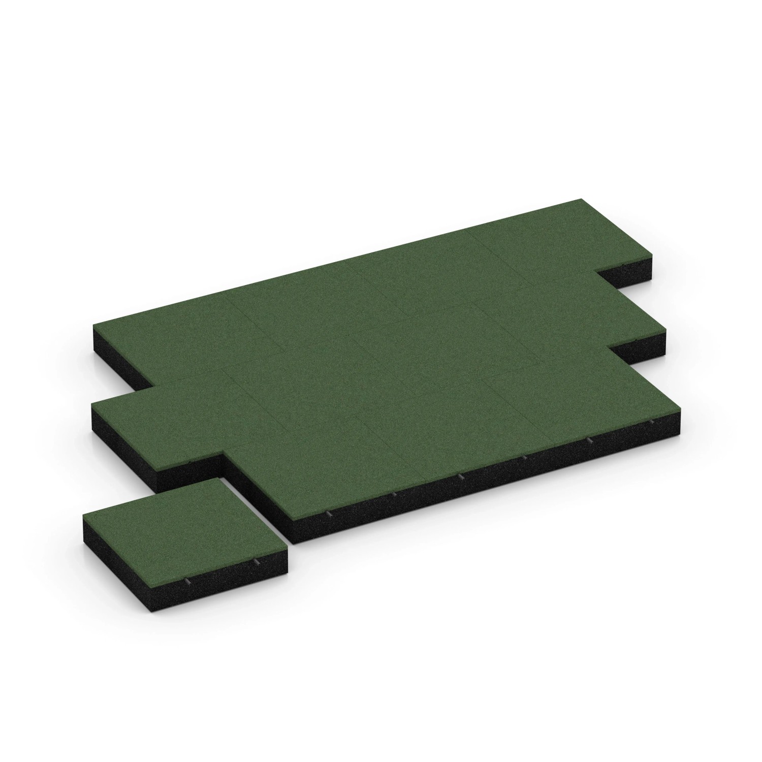WARCO Fallschutzplatte-300 cm Grasgrün 50 x 50 x 11 cm