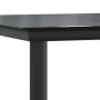 Detailansicht Gartentisch der vidaXL 7-Tlg Essgruppe, schwarzes Gestell, Glasplatte.